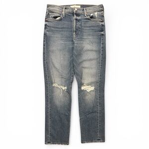 MOTHER WOMEN’S THE TRICKSTER ANKLE JEAN SIZE 27 DISTRESSED 27” INSEAM